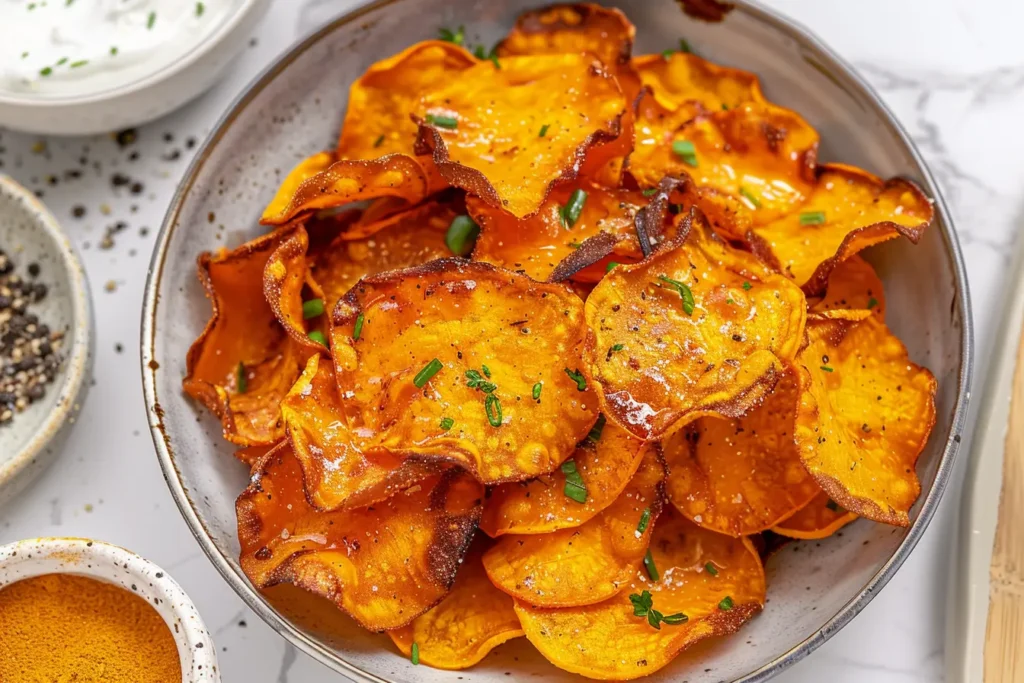 air fryer sweet potato chips