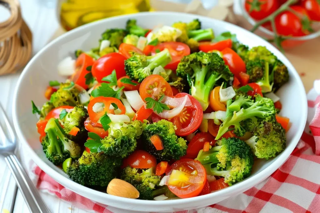 broccoli salad with tomatoes